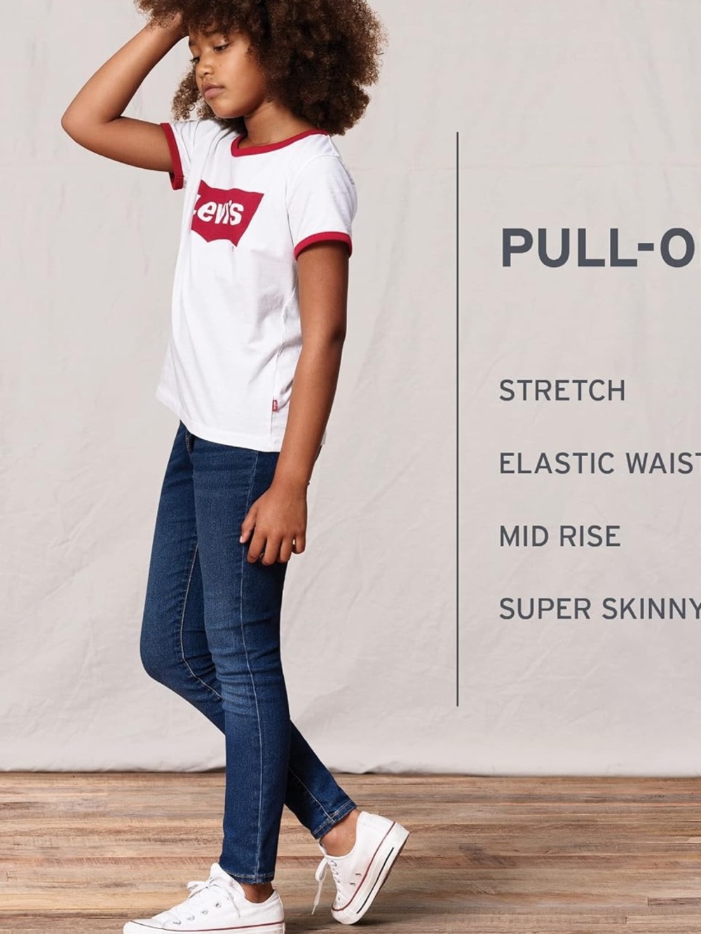 LEVI‘S girls pull on jeggings with adjustable waist